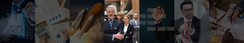 senior business man with his sales team