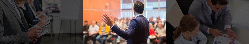 Education photos with a seminar highlighted