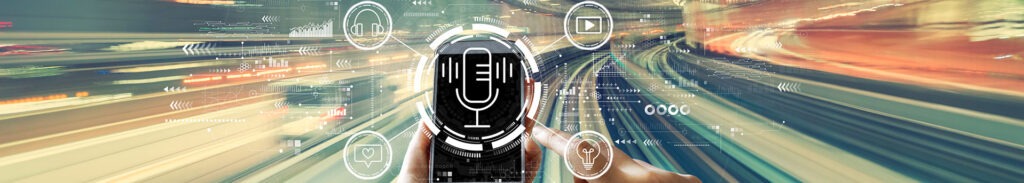 podcasting and phone concept graphic